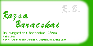 rozsa baracskai business card