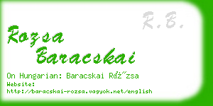 rozsa baracskai business card